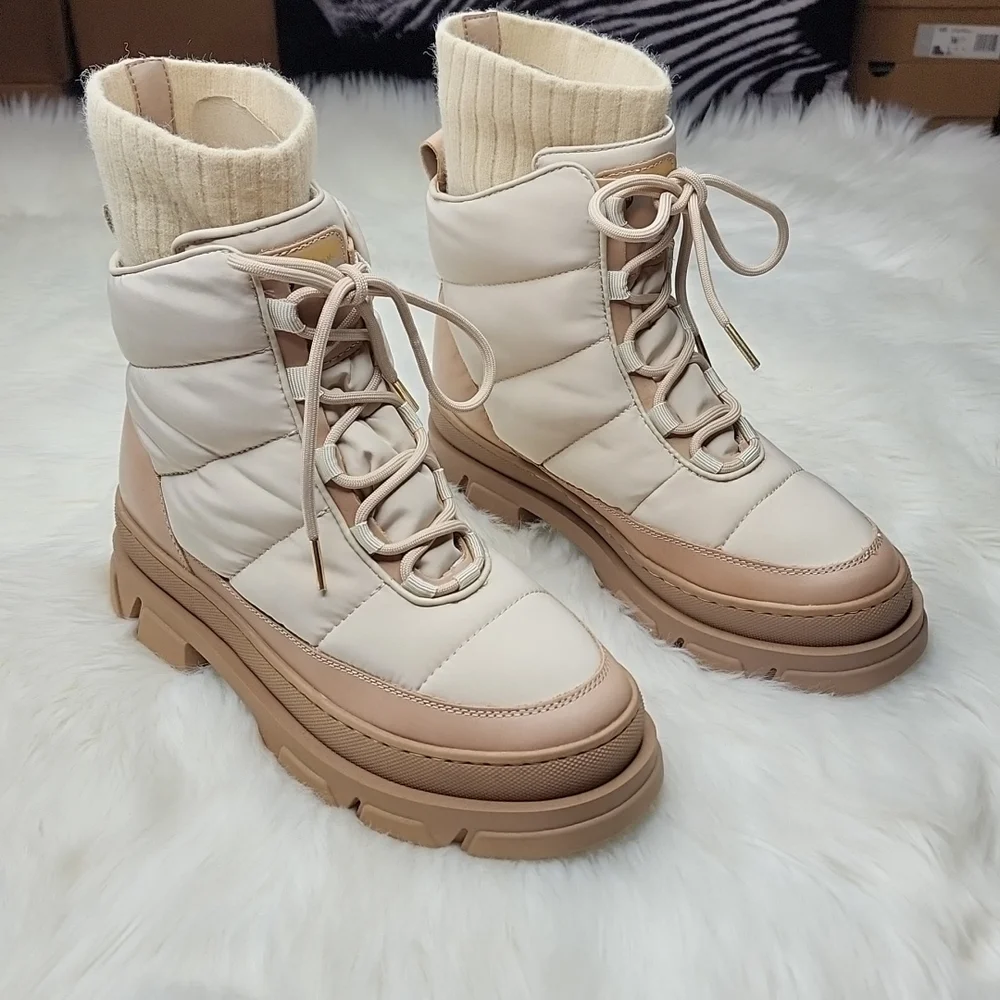 Sam Edelman Tabitha Leather Winter Boots Moonbeam